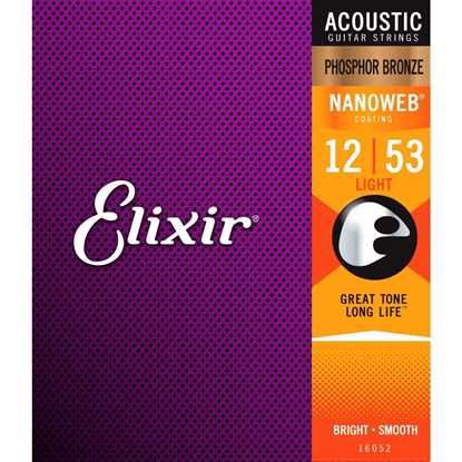 Bild på Elixir Nanoweb® Phosphor Bronze Light 012-053