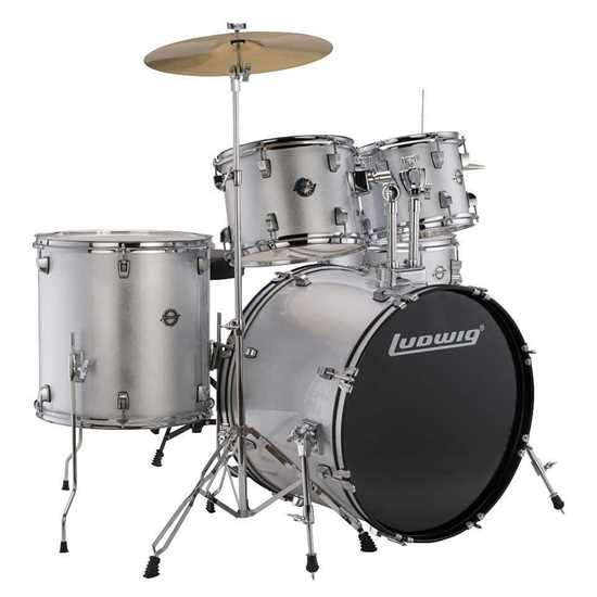 Bild på Accent Fuse 5 pc Drum Kit - Silver Foil