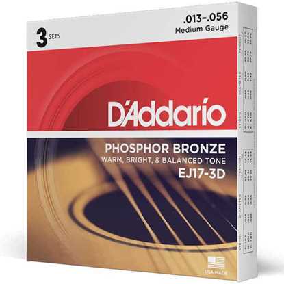 Bild på D'Addario EJ17-3D Phosphor Bronze Medium