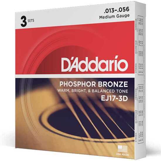 Bild på D'Addario EJ17-3D Phosphor Bronze Medium